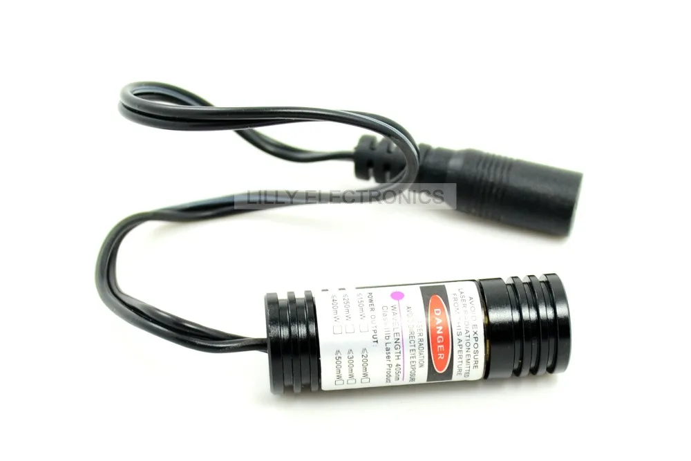 Violet/Blue Diode Lasers 405nm 200mw 5V Dot Module w/AC Connector &amp AC Adapter | Лампы и освещение