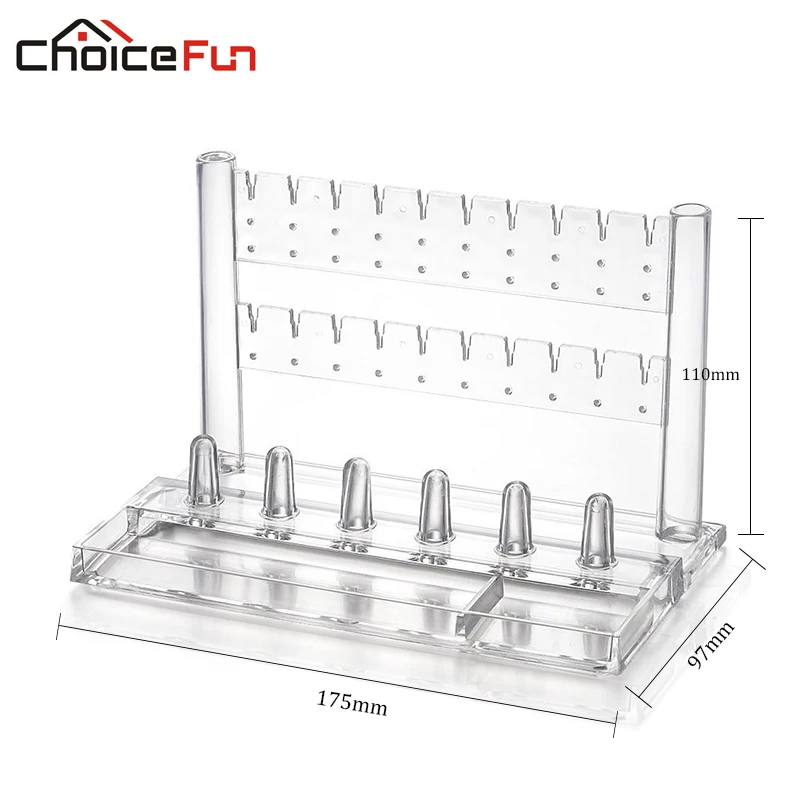 CHOICE FUN 10 pairs Accessories Jewellery Bracelet Necklace Earring Organiser Organization Clear Acrylic Ring Storage | Дом и сад