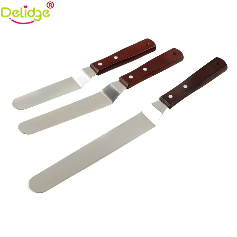 Шпатели для выпечки Delidge 1 шт. 6/8/10 дюйма из нержавеющей стали зеркальная