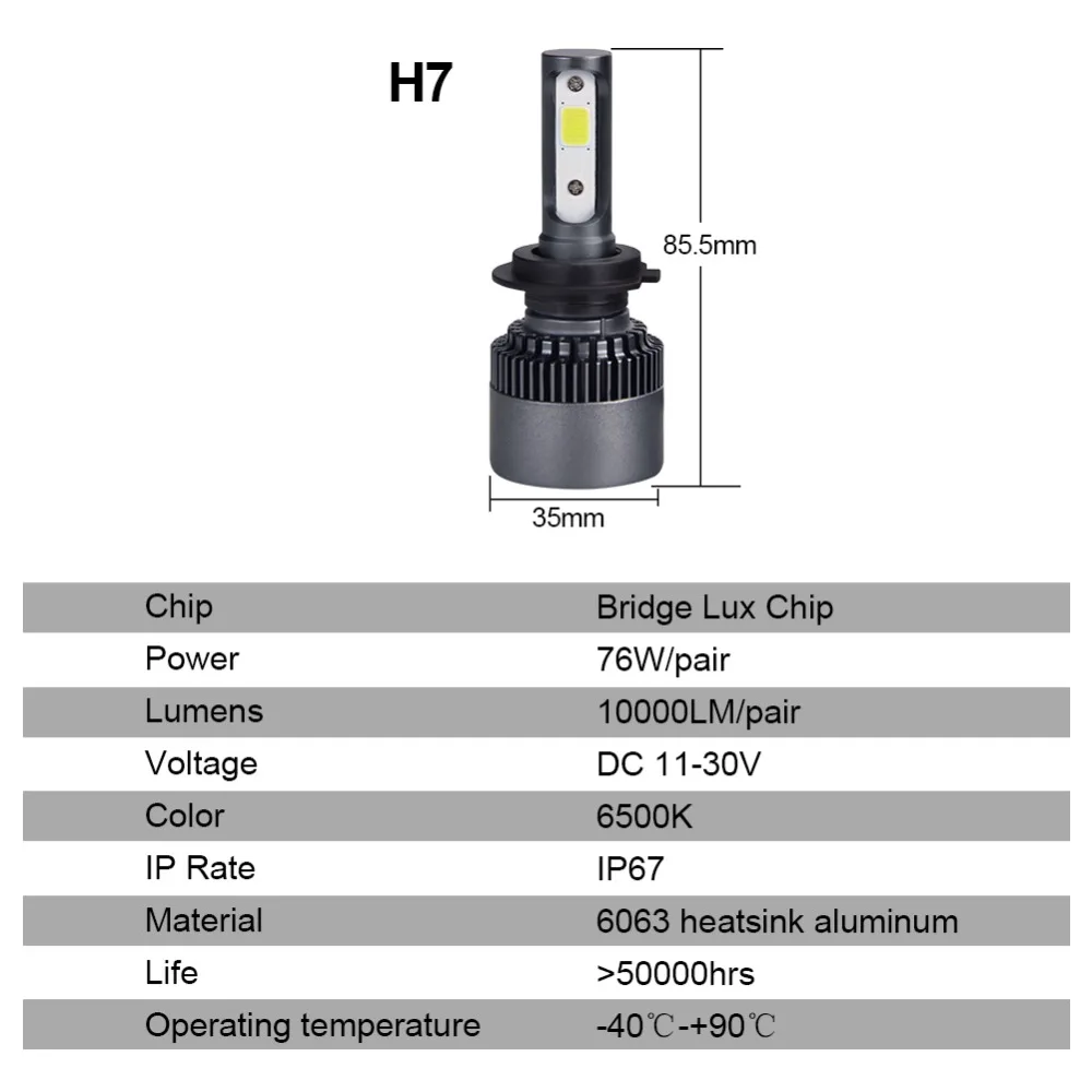 ATcomm H11 H4 светодиодсветодиодный турбо лампа для автомобильных фар H3 H1 9005/HB3 9006/HB4 Hir2