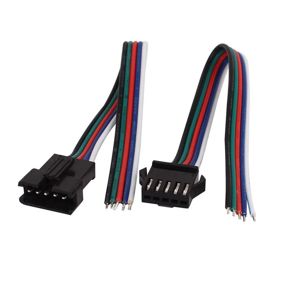 2pin/3pin/4pin/5pin JST SM Connector Cable Male &amp Female Plug Wire For WS2812B WS2811 rgb rgbw single LED Strip | Обустройство