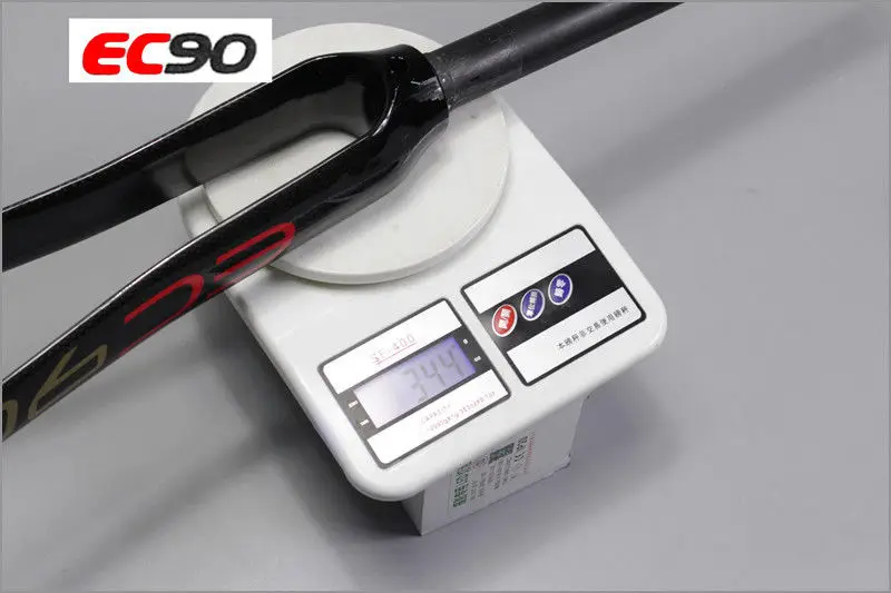 EC90 700C вилка из углеродного волокна для шоссейного велосипеда с фиксированной передачей, углеродная вилка без резьбы, прямая жесткая передняя вилка 1-1/" Superlight