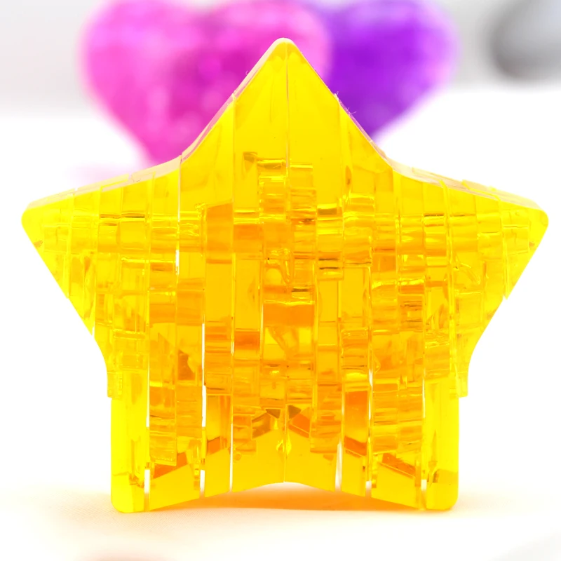 Candice guo! Детский 3D пазл с кристаллами модель пять звезд pentacle DIY забавная игра