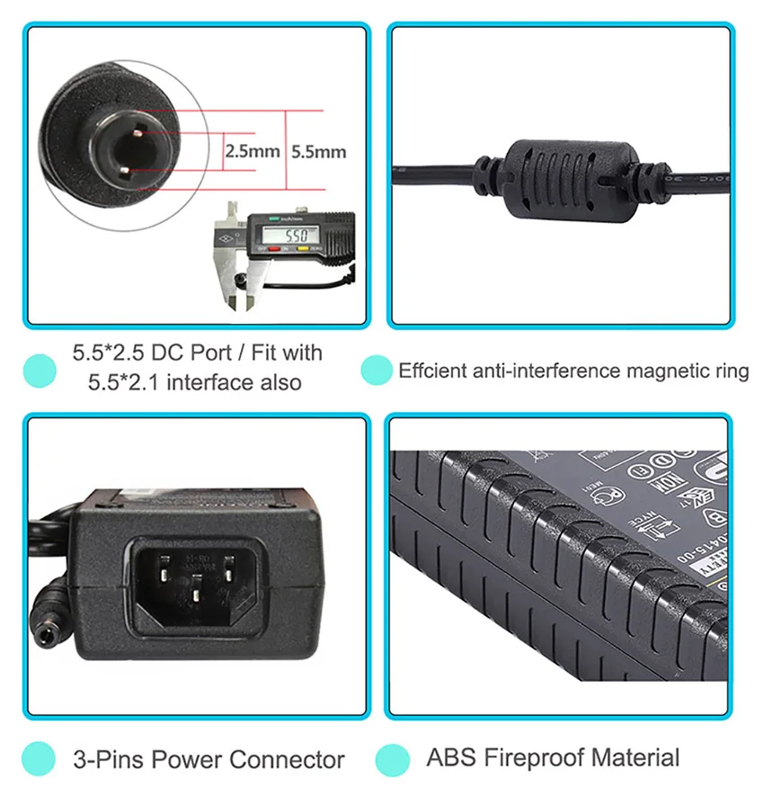 AC DC источник питания 36В 2А адаптер зарядное устройство Трансформатор 1А для