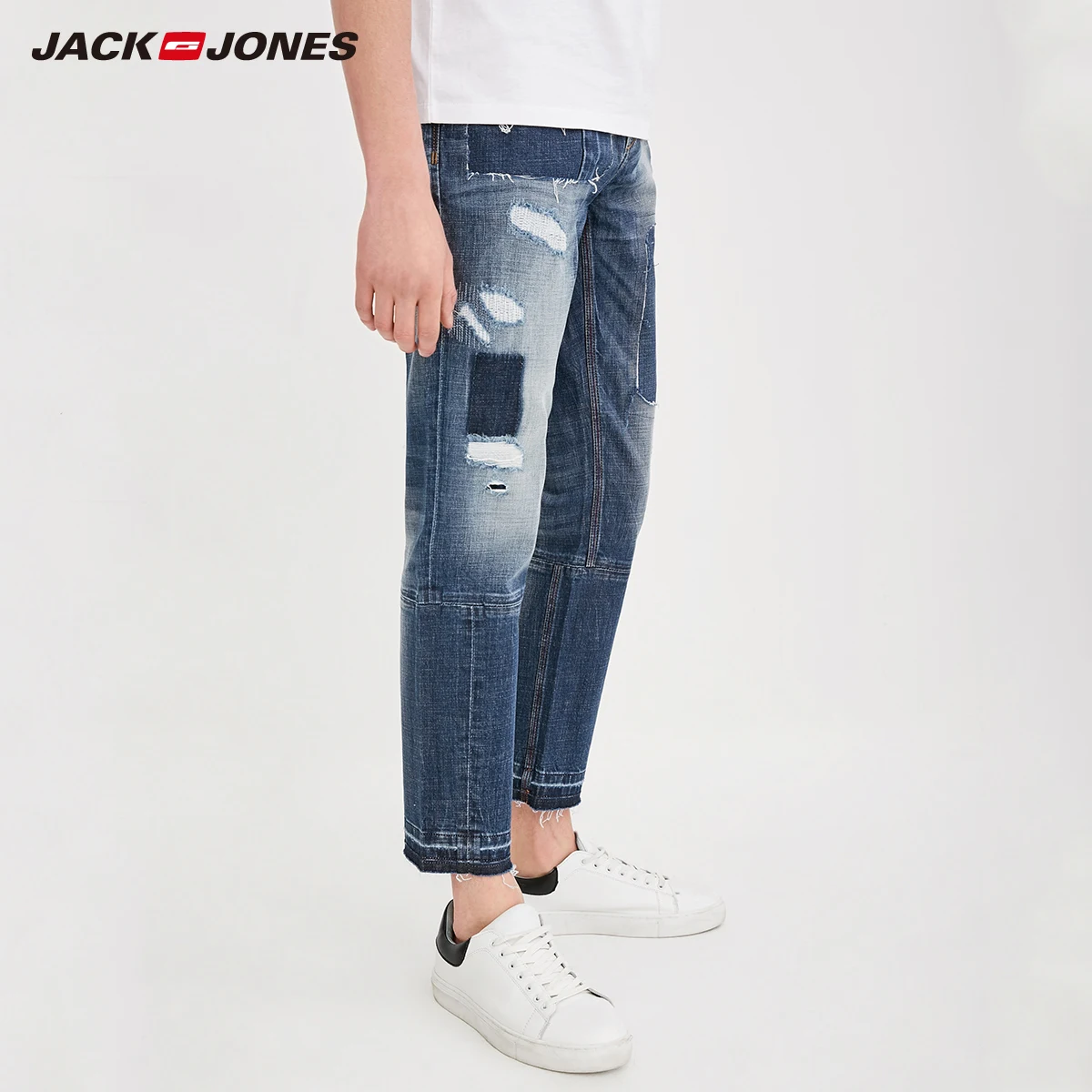 Jack Jones мужские джинсы облегающие укороченные байкерские Мужские | 218132519|Мужские