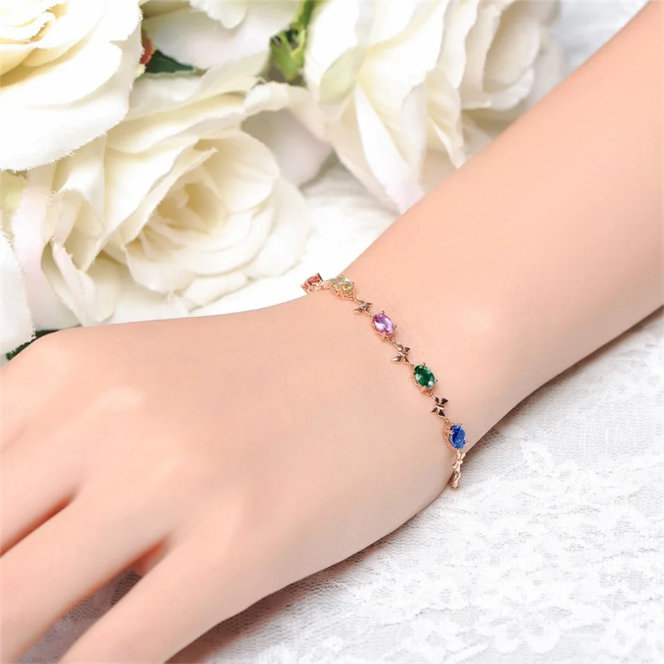 Colorful Bracelet Women Rhinestone Female Fashion Jewelry Accessories 2019 Handwrist Decorations Gifts for Ladies | Украшения и