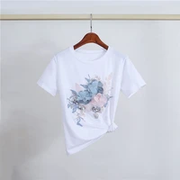 fashion women tops elegant o neck t shirts females 2021 flower embroidery t shirt casual top big size tee s 2xl send within 12h