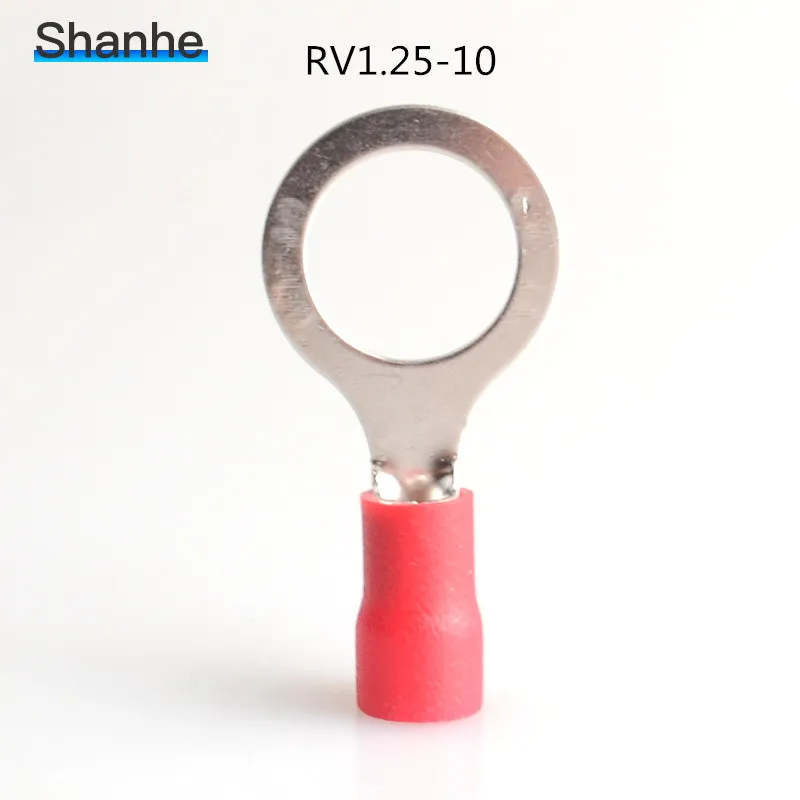 RV1.25 10 Красный 22 16 AWG 0 5 1 мм2 Изолированный Кольцевой клеммный соединитель