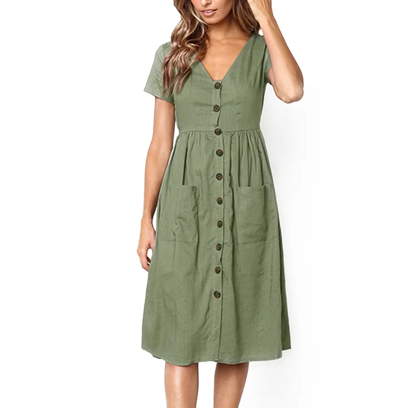 Женское платье женское пляжное летнее плотное модные вечерние с v образным