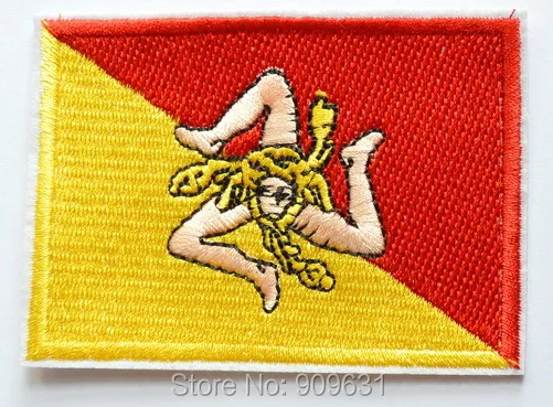 

30x Glorious and Honorable Italy Sicilia Flag ~ applique iron on patch new ~ Made of Cloth Guaranteed 100% Quality+