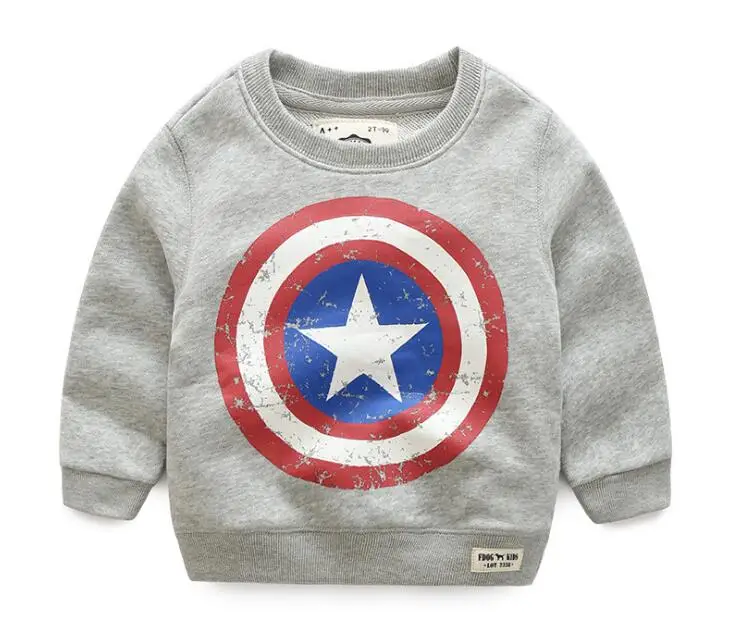 Kids hoodies 2017 SPRING Boys and sweatshirts Captain America sweater for boys long sleeve t shirt CHILDREN OUTFIT |