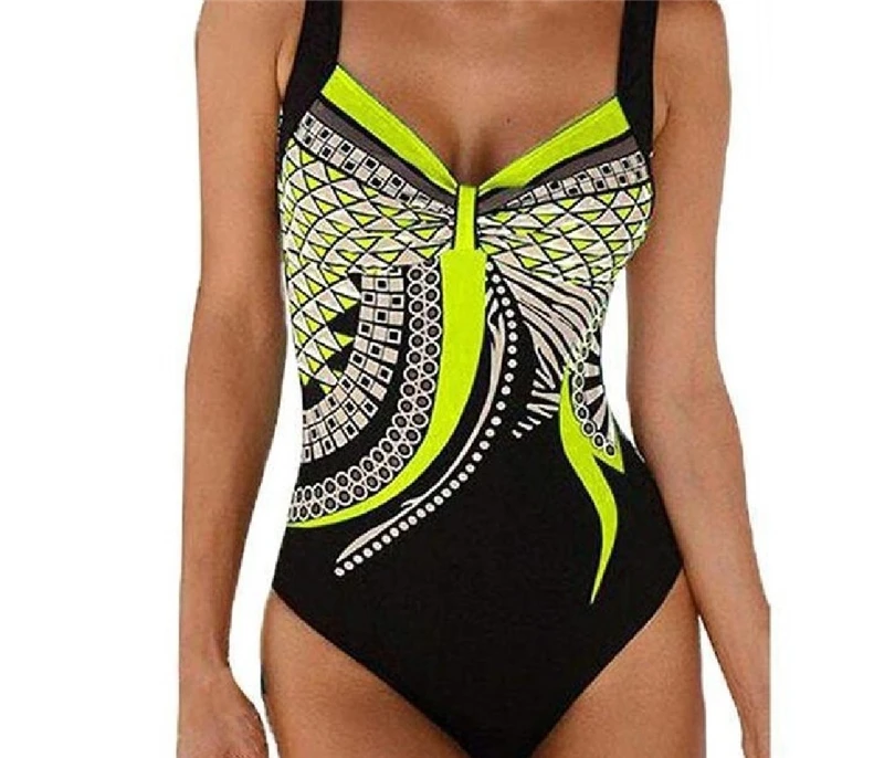 Принт Одна деталь Для женщин Maillot De Bain пикантные летние пляжные купальники бикини