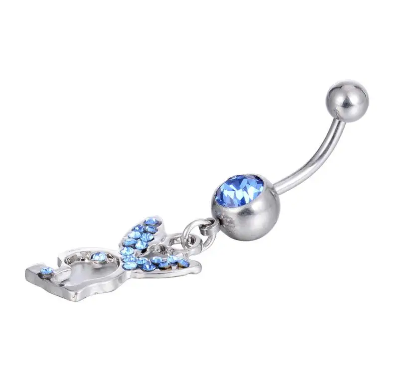 New Arrive Cute Rabbit Navel Bell Button Rings 316L Surgical Steel Piercing Belly Sex Body Jewelry | Украшения и аксессуары