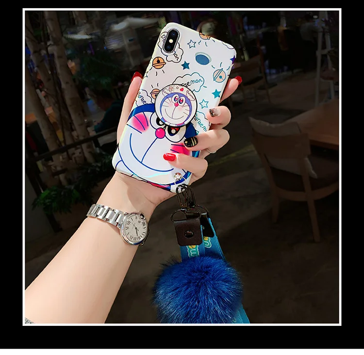 4 шт для Сэм S9 плюс Doraemon мультфильм чехол, Blue Ray мягкая задняя крышка телефон для samsung Galaxy S10 S8 S9 примечание 9 Note8+ ремень