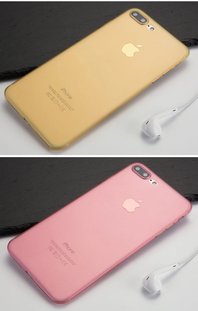Супер тонкий чехол для Apple iPhone 6, 6s, 7 Plus, 5, 5S, SE, 8, 8 Plus, X 10, полупрозрачный, полипропилен, задняя крышка, матовая кожа, силиконовый Жесткий Чехол