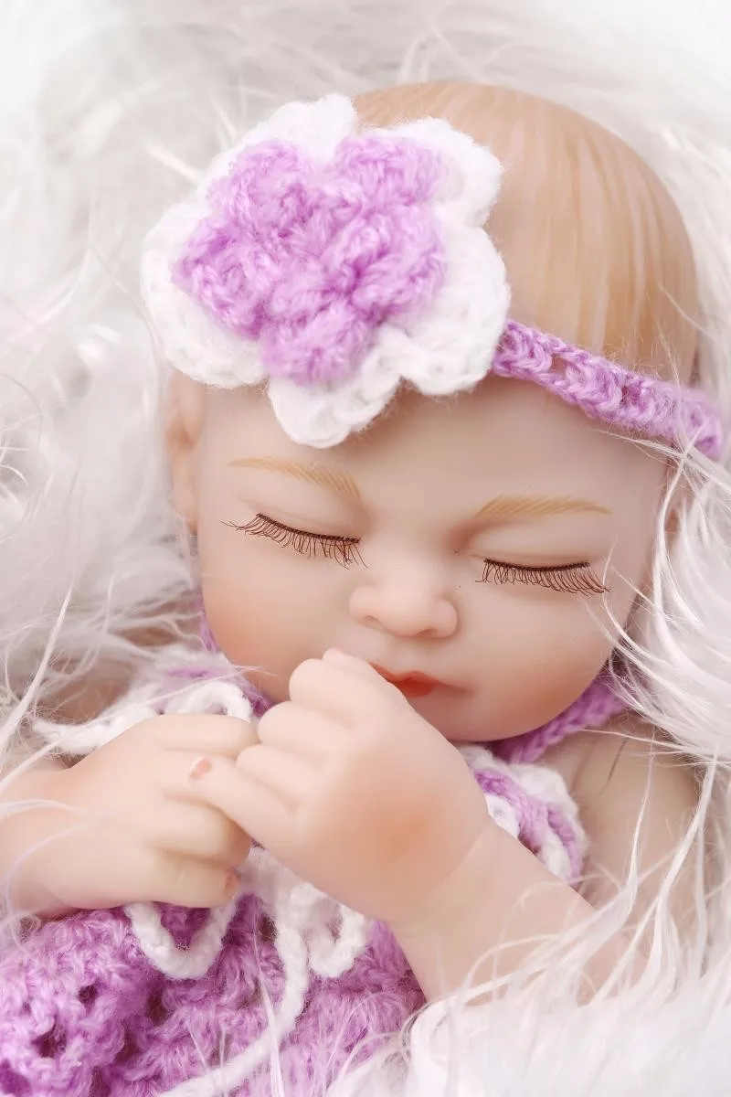 10 дюймов 25 см Reborn Baby Doll Мягкий силикон Реалистичная игрушка подарок для детей