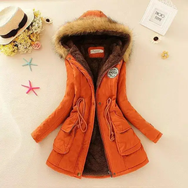 2018 Winter Jacket Women Thick Coat Large Size Hooded Long Cotton plus size Lamb for | Женская одежда