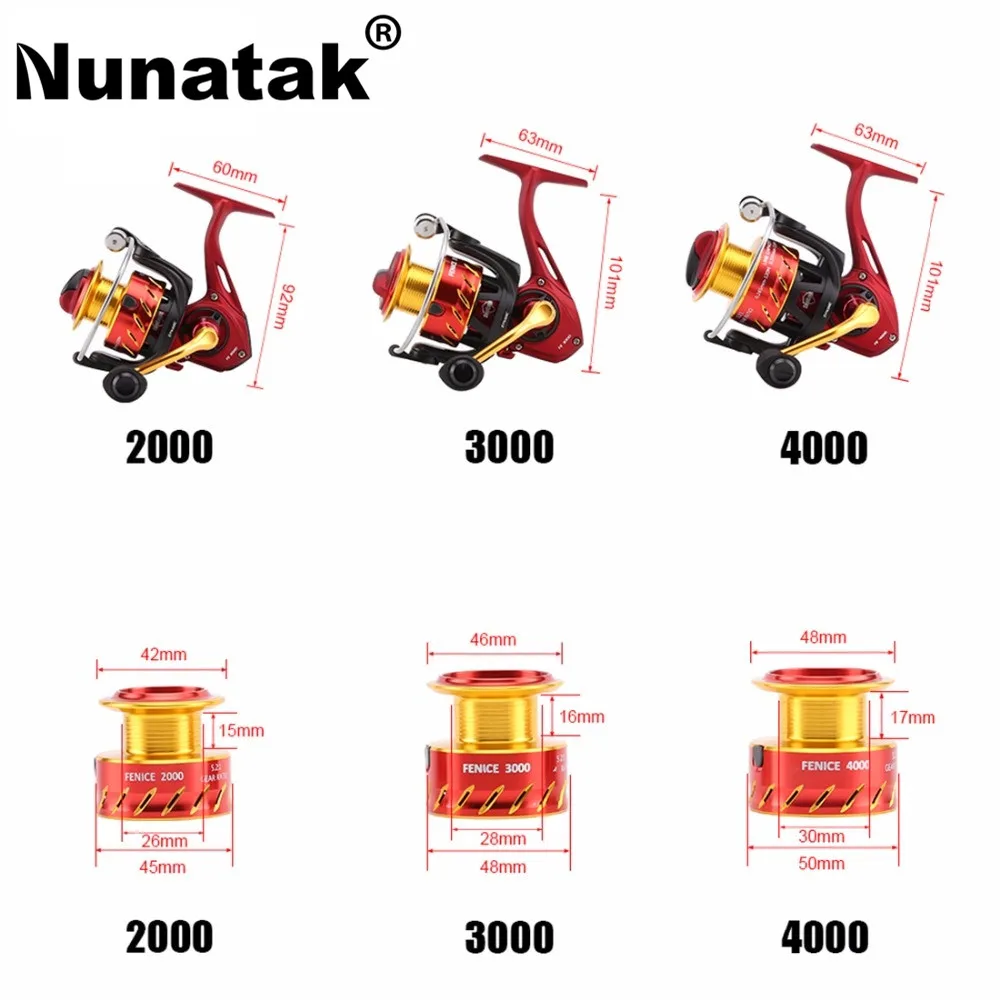 Nunatak Fishing Rods Reels Combo 1.8m-3.6m Carbon Telescopic Rod + 5.2:1 11BB FENICE 2000/3000/4000 Spinning Reel | Спорт и