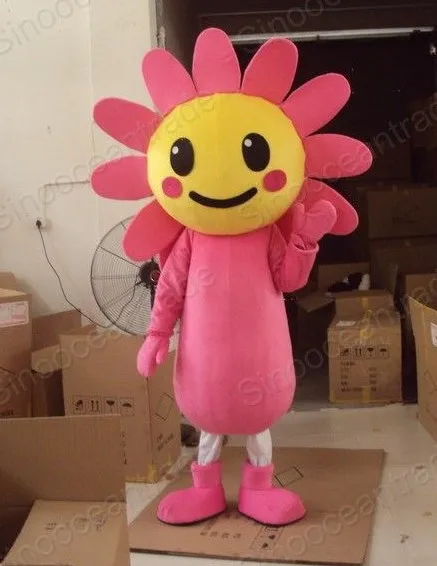 sunflower PINK cartoon Mascot Costume Fancy Dress Animal mascot costume free shipping | Тематическая одежда и униформа