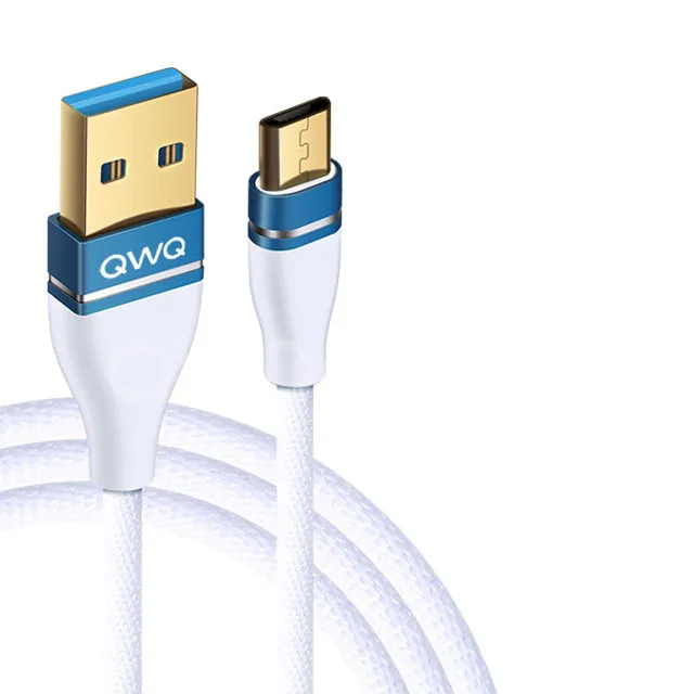 Кабель Micro USB 3,0 USB кабель для быстрой зарядки и передачи данных для samsung galaxy huawei Xiaomi Redmi 3A USB кабели для быстрой зарядки телефонов - Цвет: White