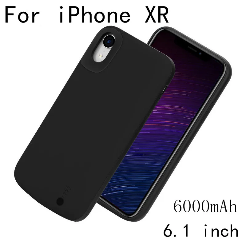 Жидкий силиконовый чехол для зарядного устройства для iPhone X XS Max XR Внешний чехол для зарядного устройства мягкий ударопрочный чехол для зарядного устройства - Цвет: iXR Black