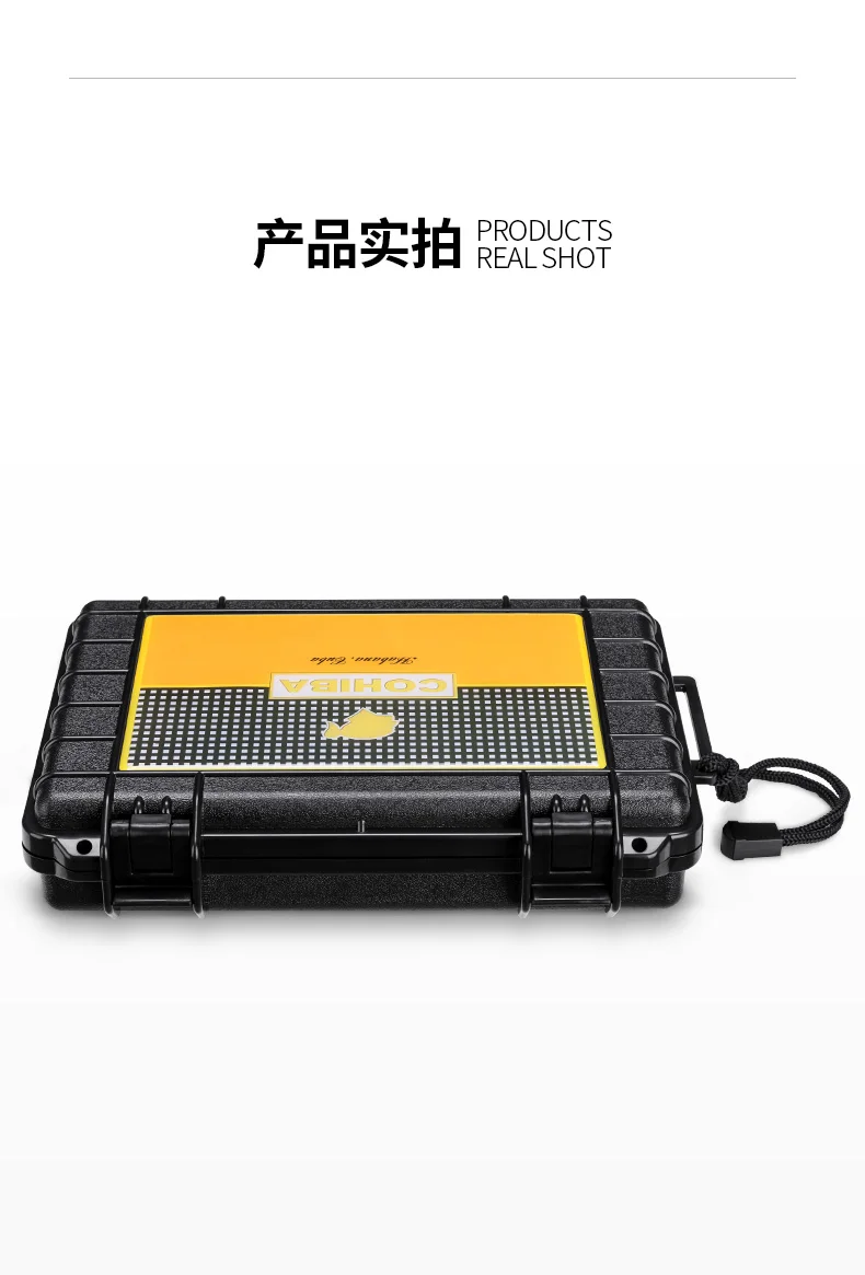 CIGARLOONG COHIBA черная портативная дорожная сигарная коробка увлажняющий Водонепроницаемый влажный сигарный набор подходит для 5 сигар Humidor чехол CLA-B0051