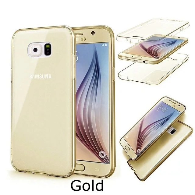 for Samsung Galaxy S6 S7 S8 S9 A6 A8 A7 Edge plus J2 Pro J250F 2018 NOTE 3 4 5 8 9 Full Body Soft Cover 360 Degree Clear Case |