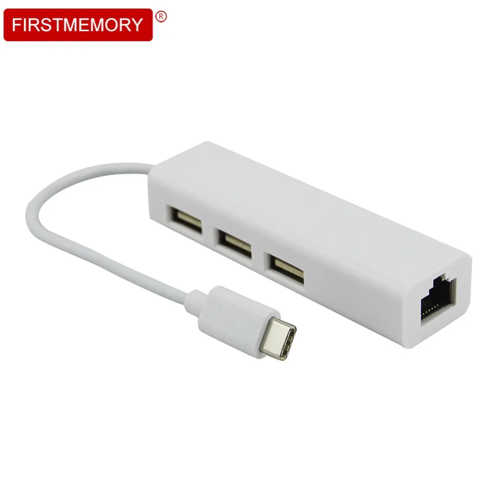 USB 3 1 Type C концентратор порта сплиттер с Ethernet адаптер RJ45 Lan Сетевой для смартфонов