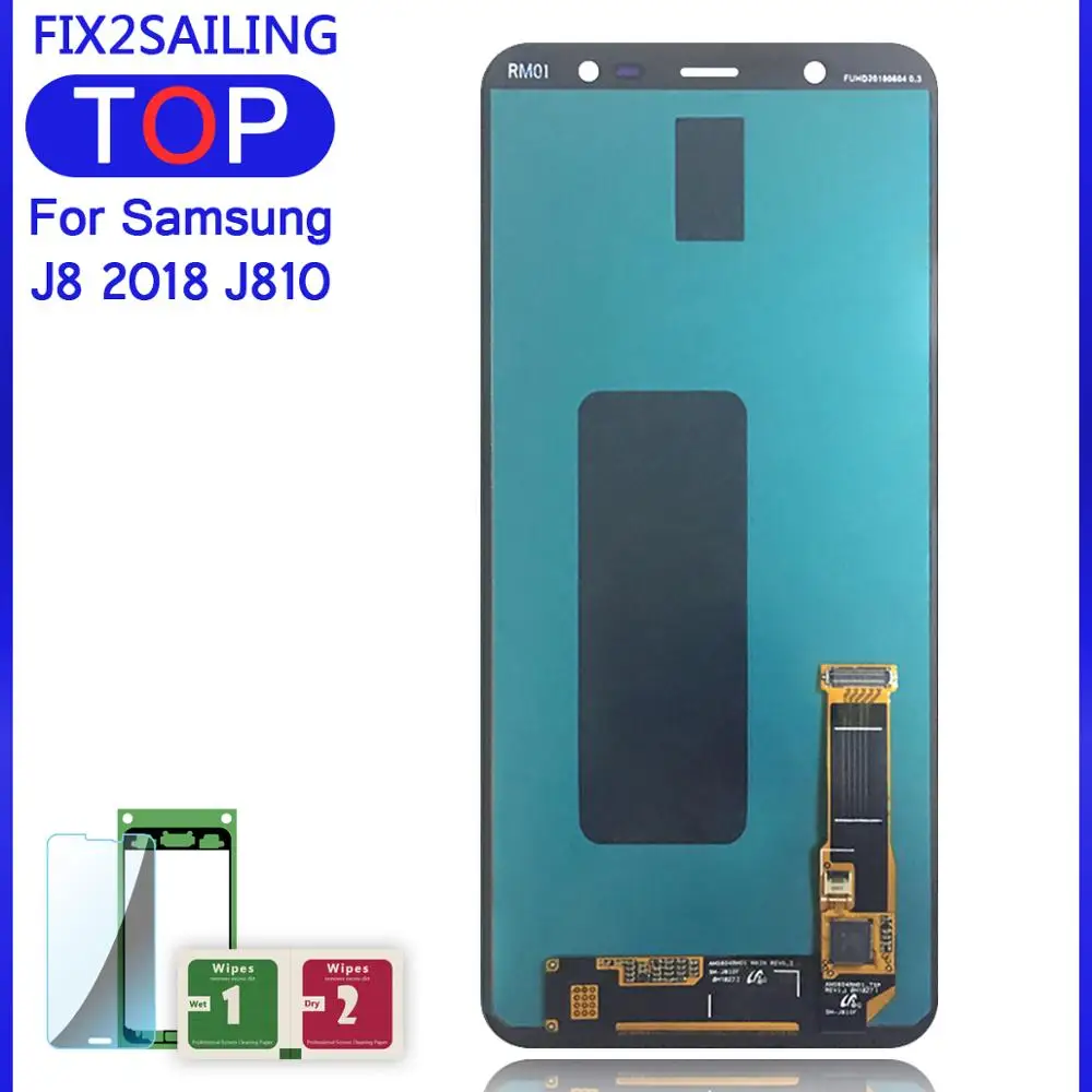 ЖК дисплей для Samsung Galaxy J8 2018 J810 экран сенсорный регулировка яркости Pancel SM
