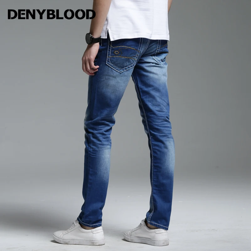 Мужские рваные джинсы с эффектом потертости Модные Винтажные повседневные брюки