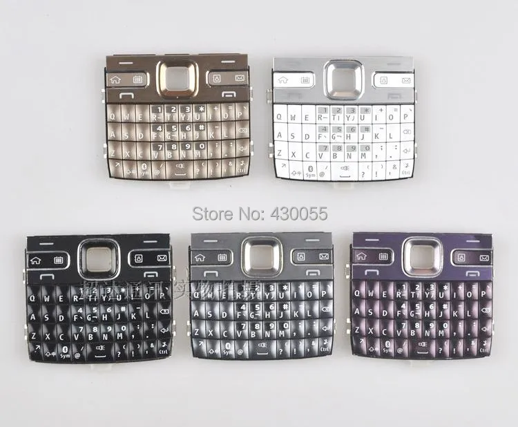 

10pcs White/Black/Gold/Grey/Purple New Housing Main Function Keyboards Keypads Buttons Cover For Nokia E72 , Free Shipping