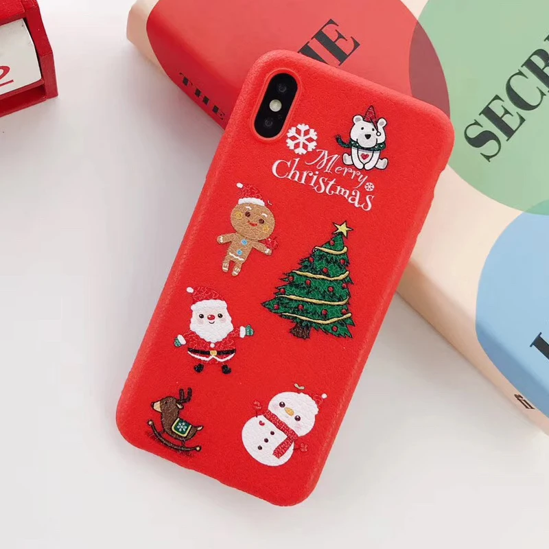 Kerzzil Cartoon Christmas Santa Claus Snowman Case For iPhone 7 8 6 S Plus Soft TPU Silicone Cover X XR XS Max |