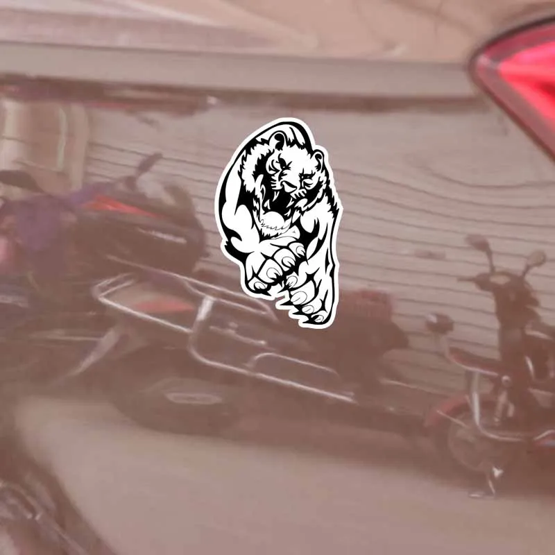 

YJZT 10CM*16.6CM Fashion Reflective Nice Quality Animal Tiger PVC Car Sticker Decal 5-0510