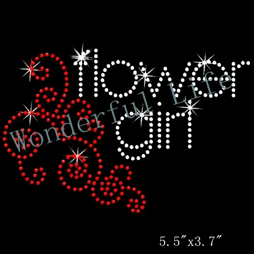 Lowest price free shipping 20 Pcs/Lot Hot Fix Rhinestone Motif Design For DIY T-shirt nice flower girl made in China factory | Дом и сад