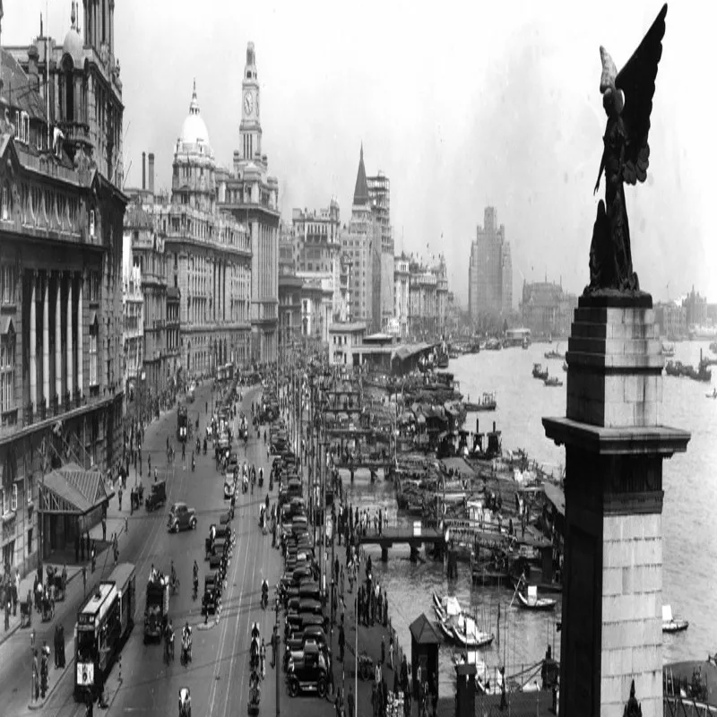 Фотообои лондонская улица ретро старая ностальгическая картина Настенные обои