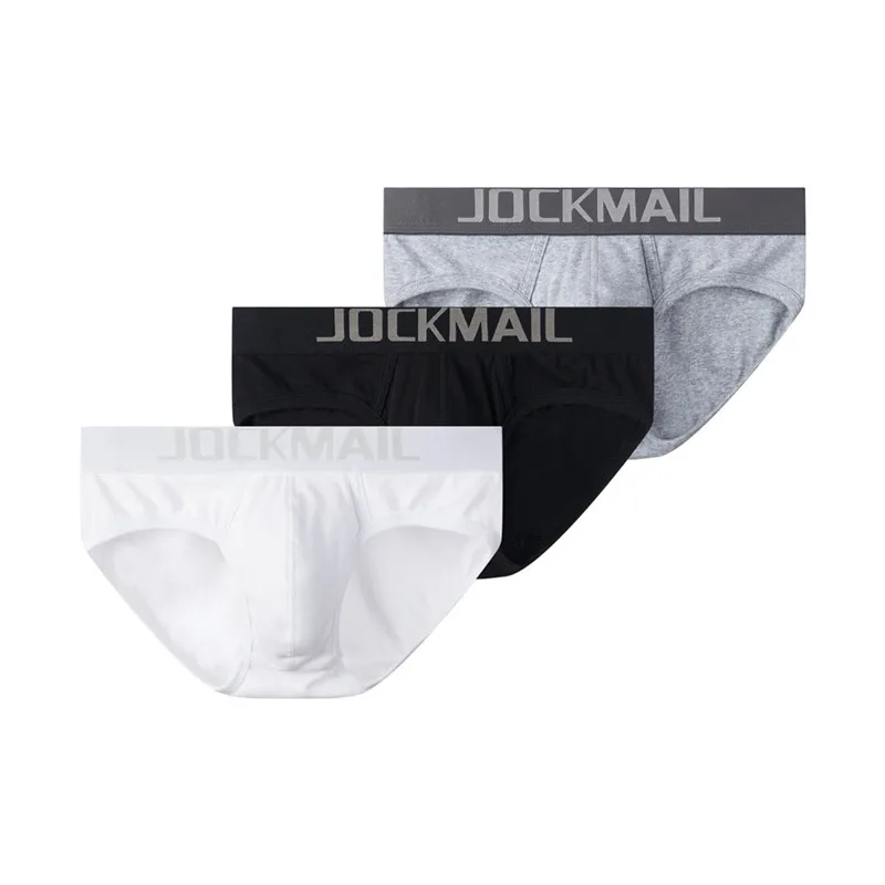 JOCKMAIL 3 шт./лот сексуальное мужское нижнее белье дышащие хлопковые мужские трусы
