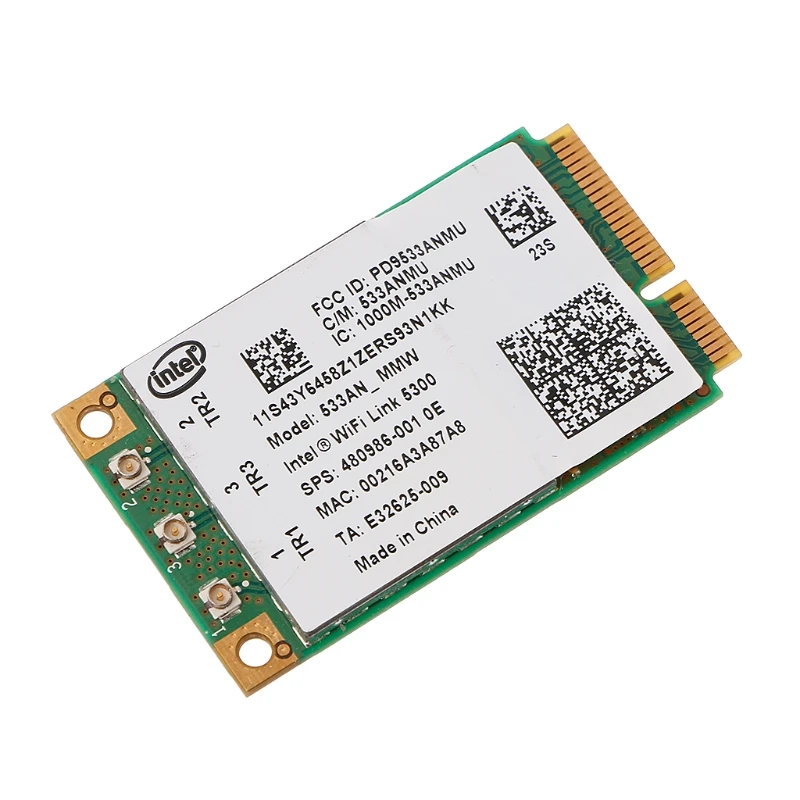 5300 533AN_MMW беспроводной WLAN WiFi мини PCIe Карта 802.11n + 450 Мбит/с устройство для X6HA|Сетевые