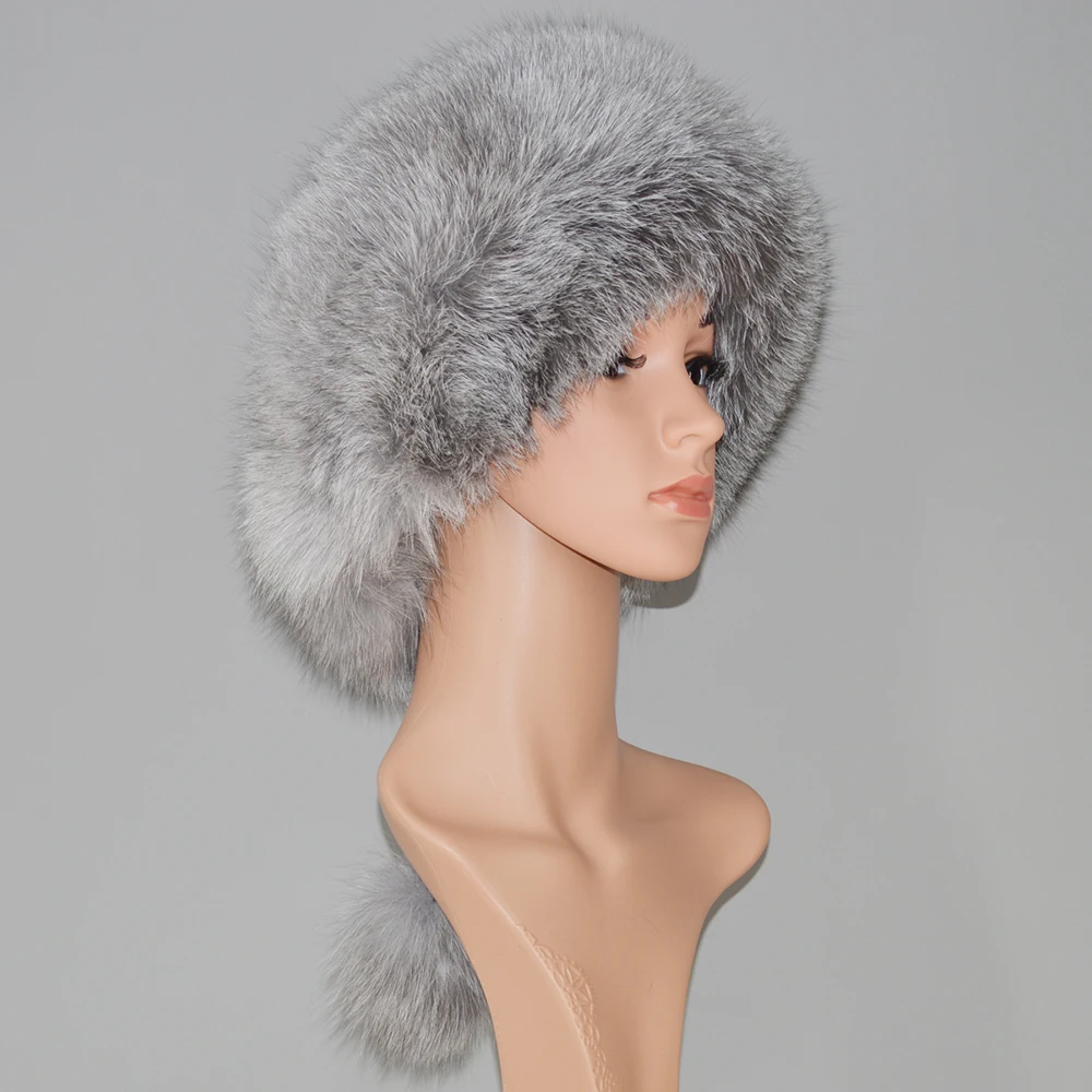 Новинка 2019 роскошная зимняя шапка из русского натурального Лисьего меха женские