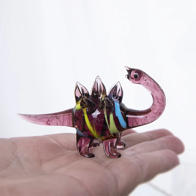 H&ampD Mini Dinosaur Handmade Miniature Sculpture Glass Art Wild Animal Figurine Collectible Creative Gift For Kids Home Decor | Дом и сад