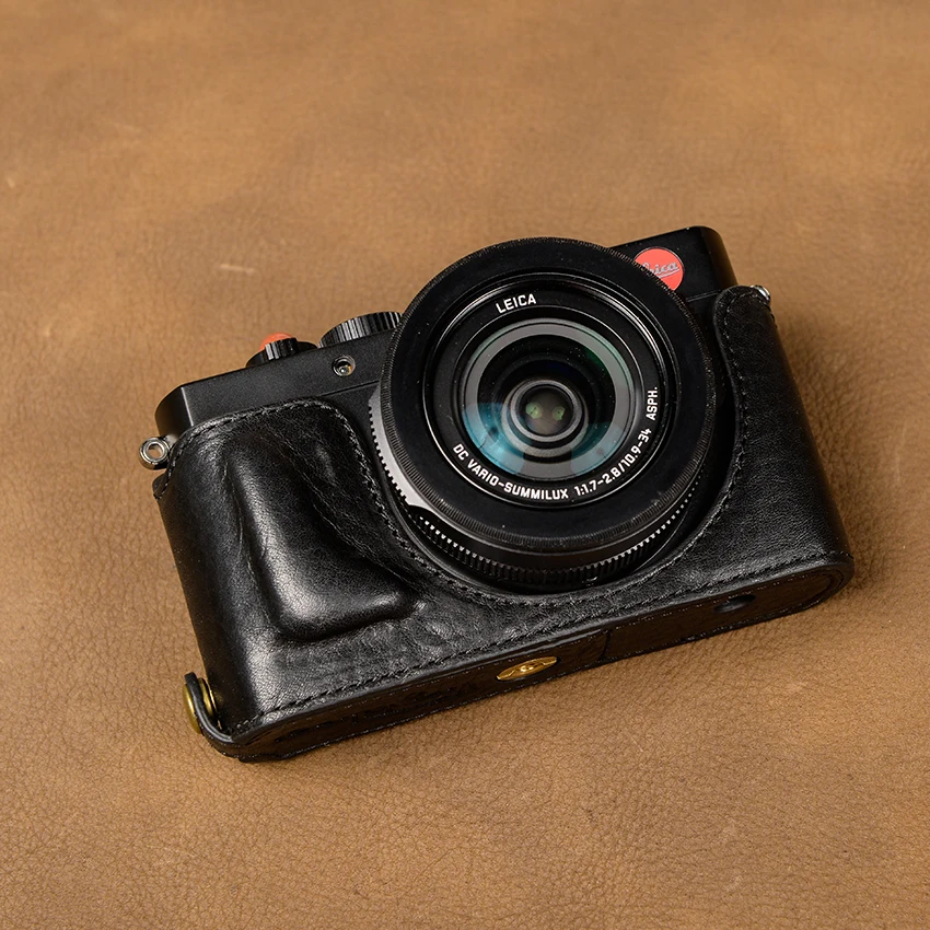 [VR] из натуральной кожи ручной работы Камера сумка половина тела Обложка для Leica D-LUX Тип 109 D-LUX7 открытым Батарея дизайн