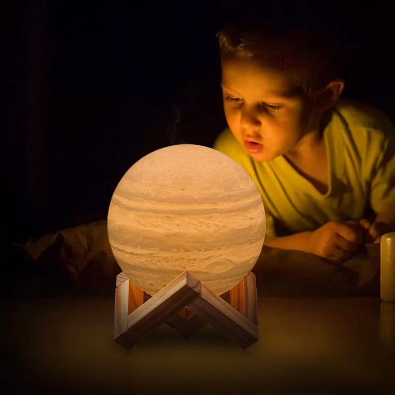 3D USB LED магический сенсорный выключатель Юпитер ночник свет стол настольная лампа