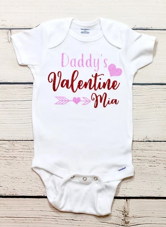 Детские футболки с надписью Mommy's Valentines Фотосессия для беременных Боди душа