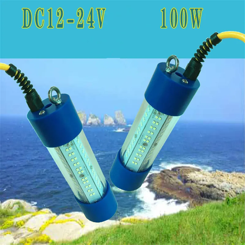 12V 100W Светодиодный подводная рыбалка светильник сбор рыбы IP68 приманки