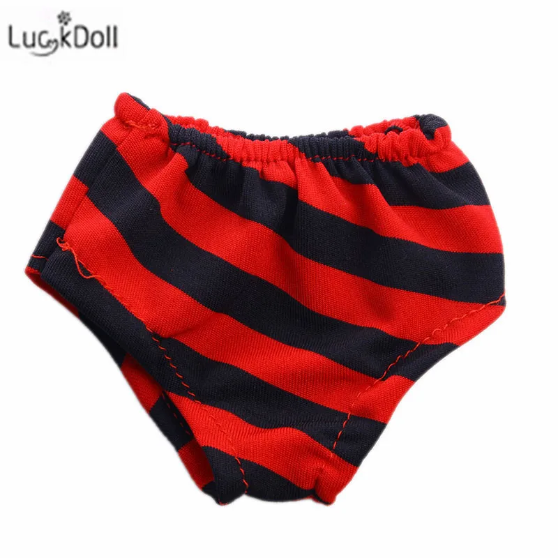 LUCKDOLL модное летнее Полосатое нижнее белье для 18-дюймовых американских кукол и 43
