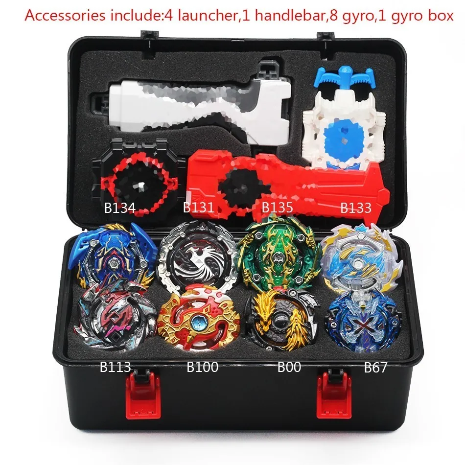 A08 Hot B140 Beyblade Burst Bey Blade Toy Metal Funsion Bayblade Set Storage Box With Handle Launcher Plastic Box Toys For Children - Цвет: A08