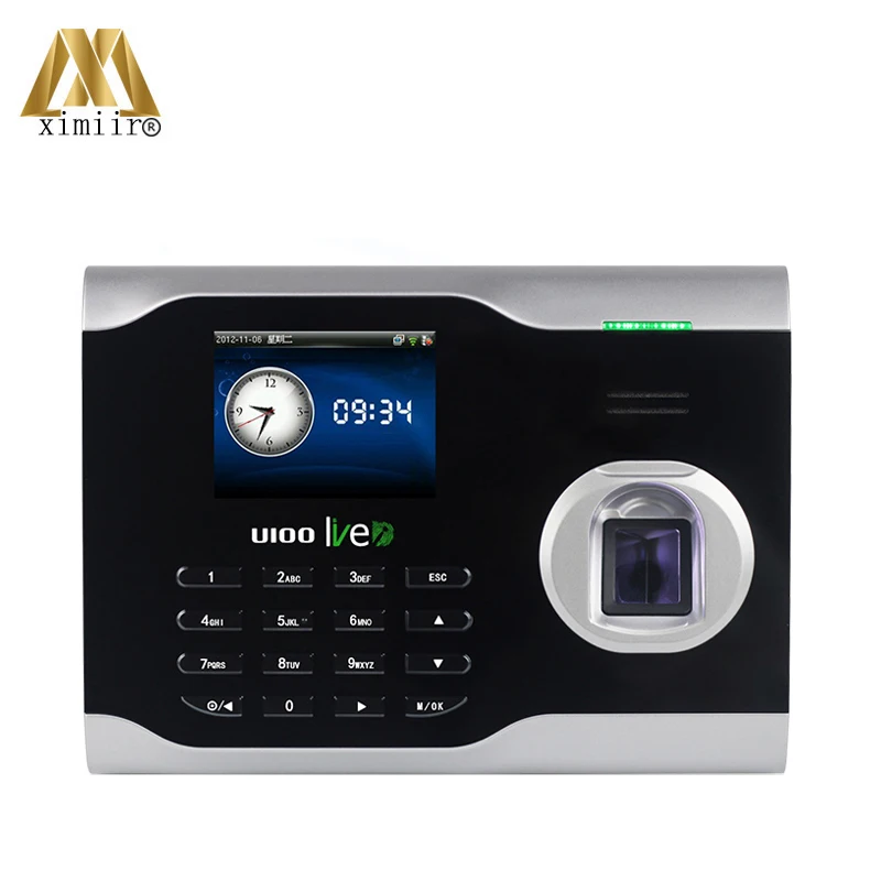 ZK U100 Biometric Fingerprint Time Attendance Linux System Clock Employee Attending Control With RFID Card Free Shipping | Безопасность