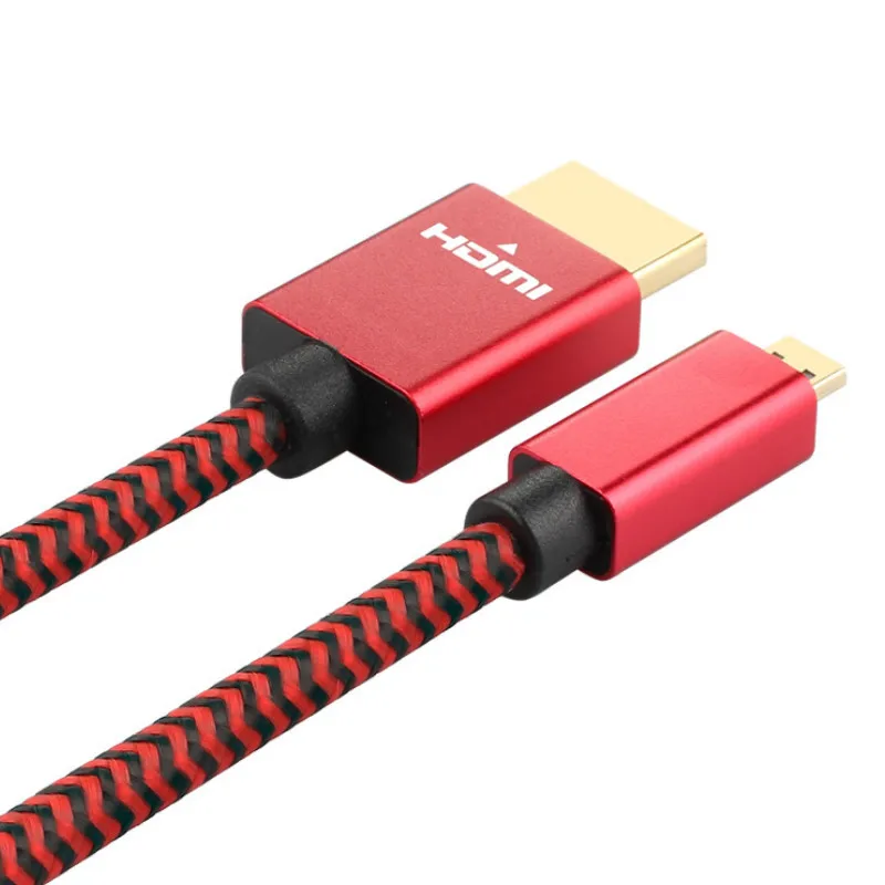 Кабель-адаптер Micro HDMI-HDMI с разъемом Папа-папа поддерживает 4K 60Hz Ethernet Аудио-возврат