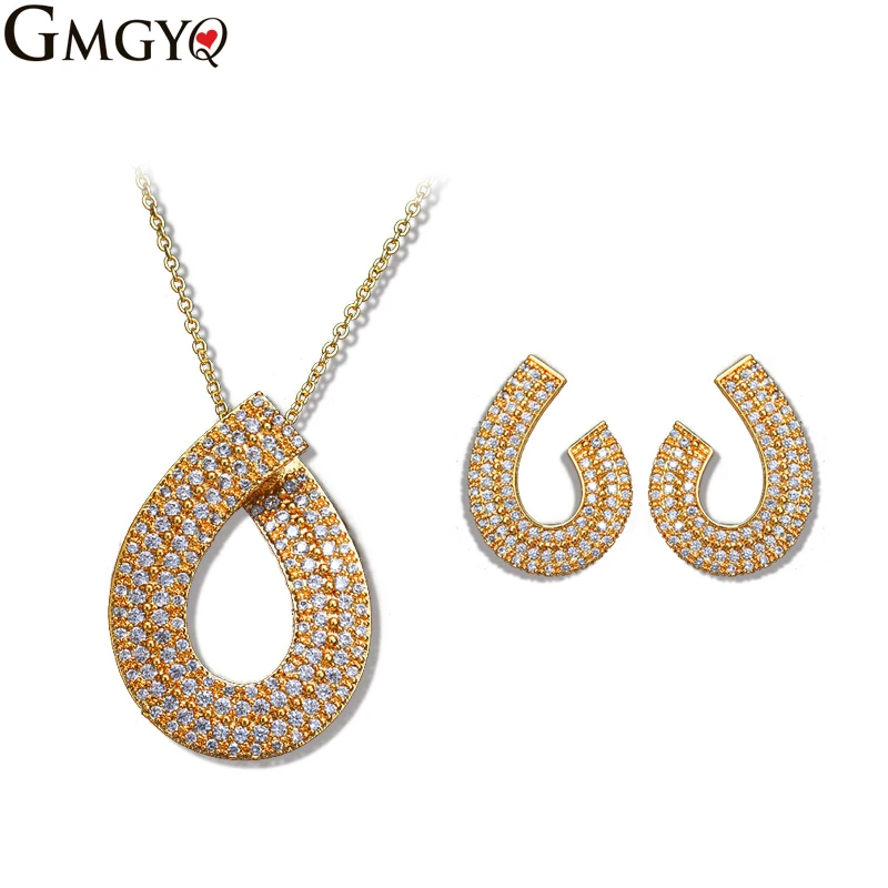 

Nieuwe Ontwerp Luxe Zirkoon Water Drop Vorm Ketting Hanger Voor Vrouwen Hoge Kwaliteit Party/Sieraden Bruiloft