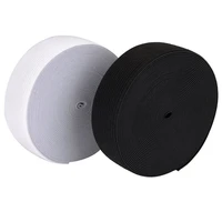 5 meters white and black woven flat knitted elastic 25mm craft sewing elastic cord elastic band sewing stretch rope