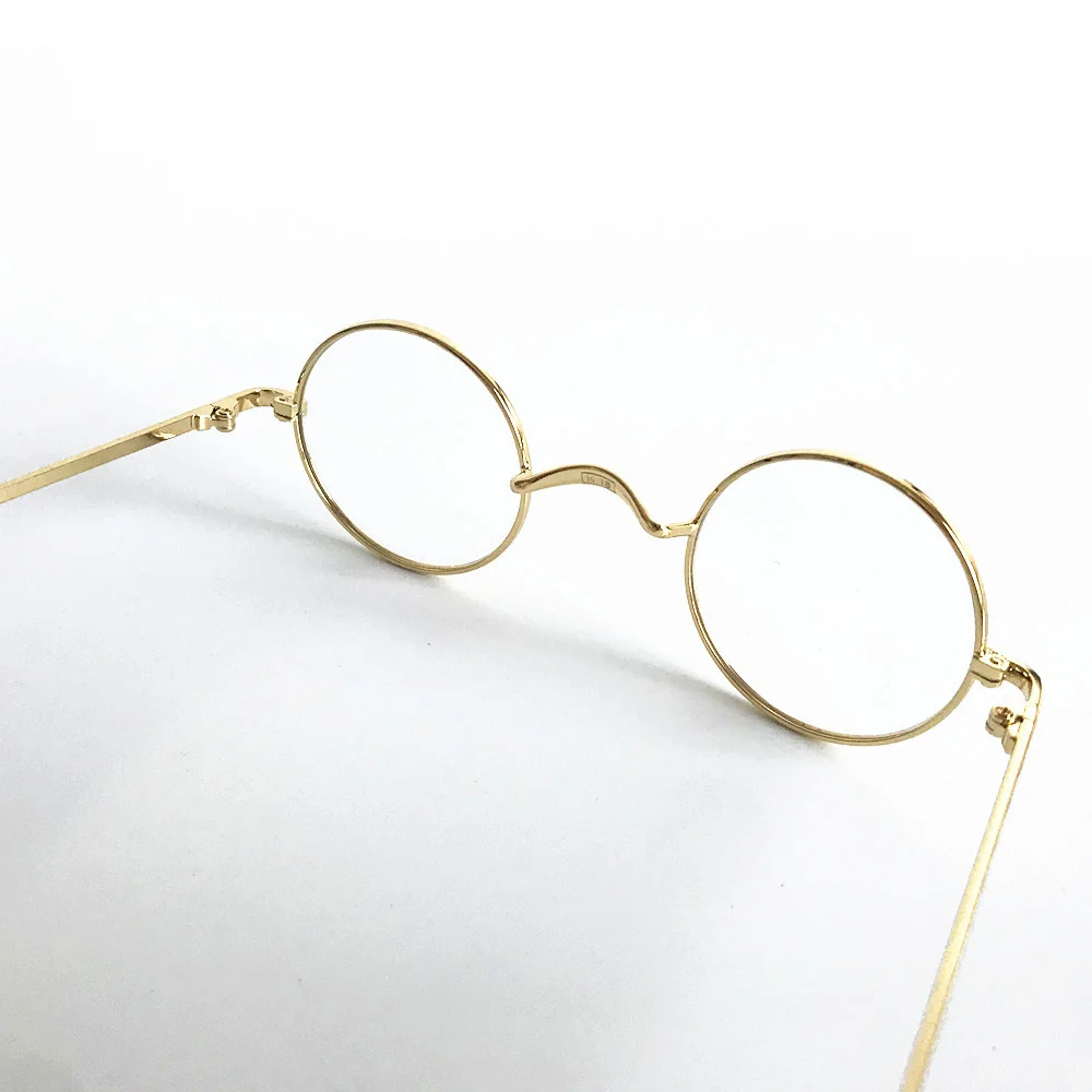 Винтажные 40 мм маленькие круглые металлические очки для чтения с полным ободком +
